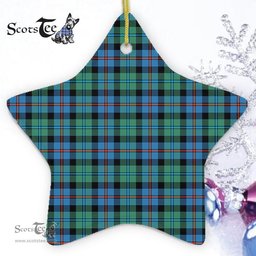 Campbell Of Cawdor Ancient Tartan Ornament Star Ornament, Christmas Star Decorations, ceramic ornament, Plaid Star Ceramic Ornament, Christmas Ornament Decorations Gift