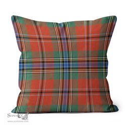 Plaid Pillow MacLean Of Duart Ancient Tartan Plaid Throw Pillow Home Decor Plaid Christmas Pillows - Scotstee Shop