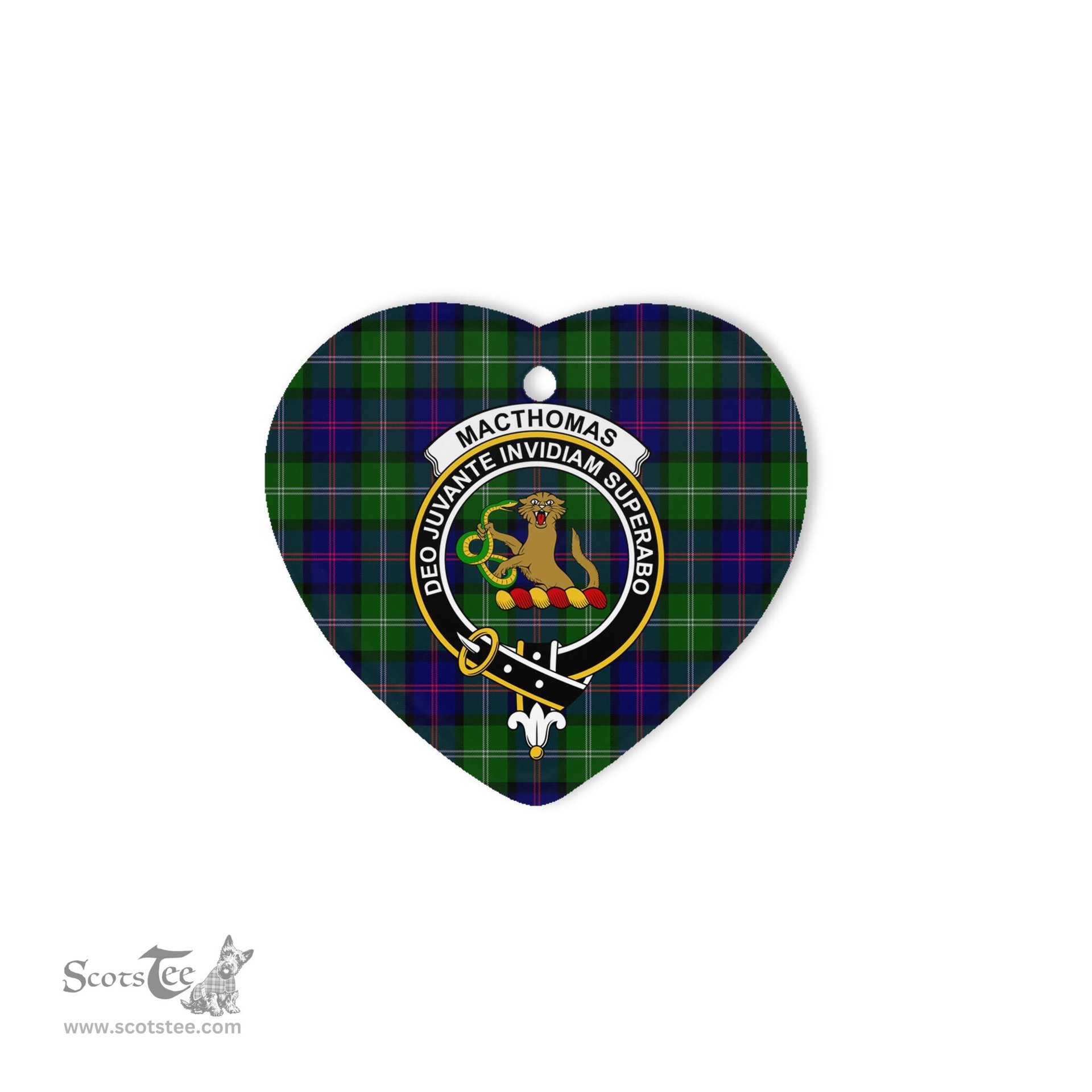 MacThomas Scottish Clan Plaid Ornament Gift. Christmas Tree Ornament MacThomas Clan Tartan Ornament Great Christmas Ornaments Gift Heart Ornament - Scotstee Shop