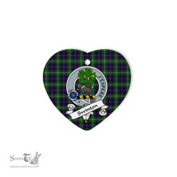 Swinton Scottish Clan Badge Plaid Christmas Ornaments Gift Heart Ornament Swinton Clan Tartan Ornaments, Plaid Ornament, christmas Ornament, plaid christmas ornament
