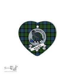 MacKie Scottish Clan Badge Plaid Christmas Ornaments Gift Heart Ornament MacKie Clan Tartan Ornaments, Plaid Ornament, christmas Ornament, plaid christmas ornament