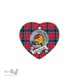 MacTavish Scottish Clan Badge Plaid Christmas Ornaments Gift Heart Ornament MacTavish Clan Tartan Ornaments, Plaid Ornament, christmas Ornament, plaid christmas ornament