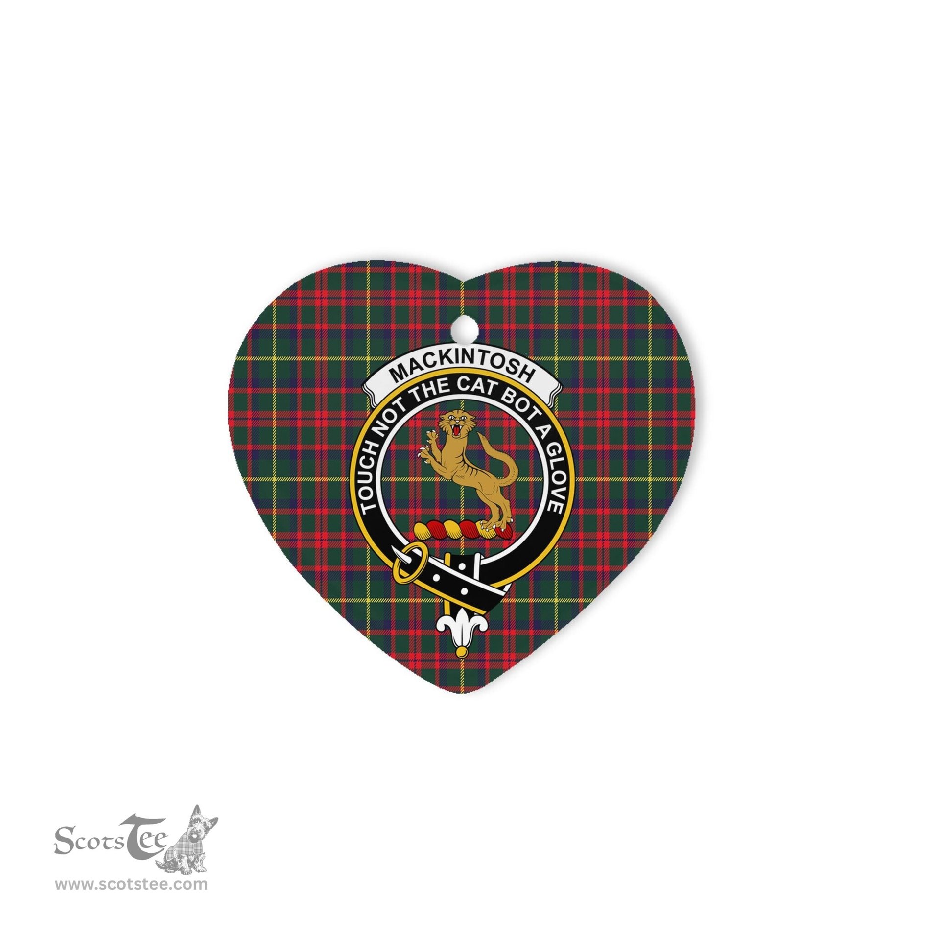 MacKintosh Scottish Clan Plaid Ornament Gift. Christmas Tree Ornament MacKintosh Clan Tartan Ornament Great Christmas Ornaments Gift Heart Ornament - Scotstee Shop