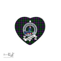 Morrison Scottish Clan Badge Plaid Christmas Ornaments Gift Heart Ornament Morrison Clan Tartan Ornaments, Plaid Ornament, christmas Ornament, plaid christmas ornament