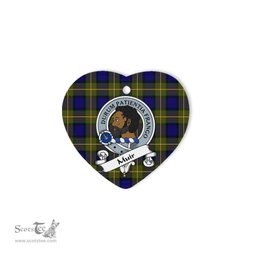 Muir Scottish Clan Badge Plaid Ornament Gift. Christmas Tree Ornament Muir Clan Tartan Ornament Great Christmas Ornaments Gift Heart Ornament
