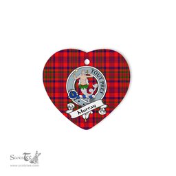Murray of Dysart Scottish Clan Badge Plaid Christmas Ornaments Gift Heart Ornament Murray Clan Tartan Ornaments, Plaid Ornament, christmas Ornament, plaid christmas ornament
