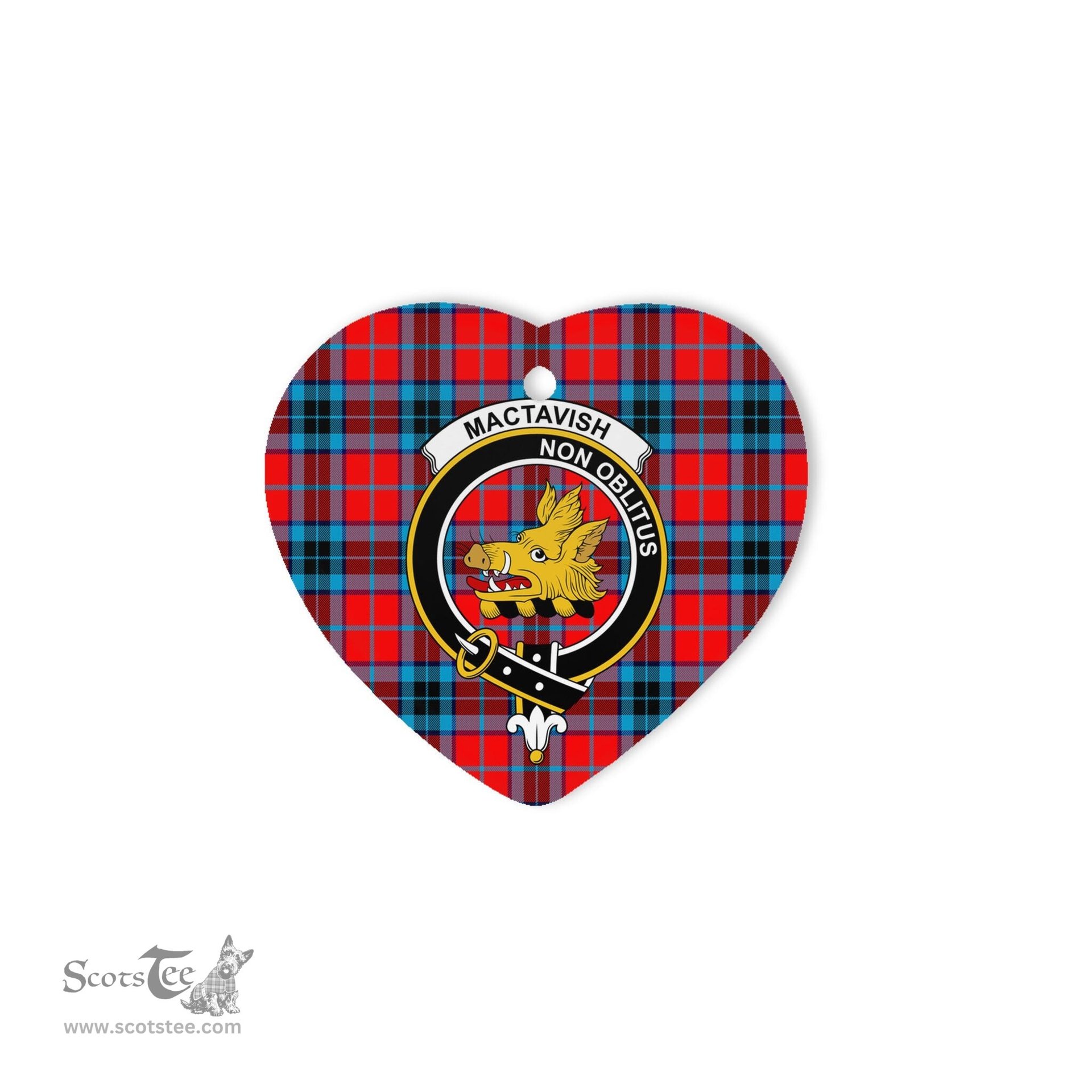 MacTavish Scottish Clan Plaid Ornament Gift. Christmas Tree Ornament MacTavish Clan Tartan Ornament Great Christmas Ornaments Gift Heart Ornament - Scotstee Shop