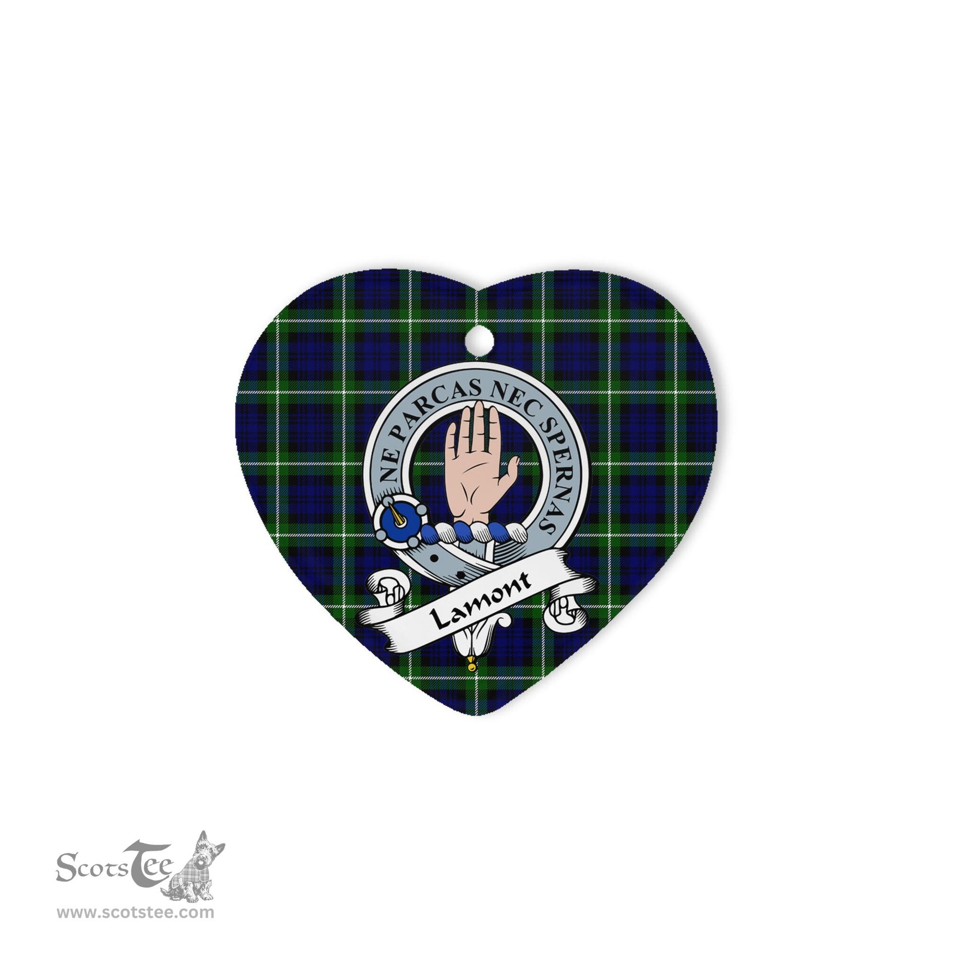 Lamont Scottish Clan Badge Plaid Christmas Ornaments Gift Heart Ornament Lamont Clan Tartan Ornaments, Plaid Ornament, christmas Ornament, plaid christmas ornament