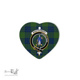 Montgomery Scottish Clan Plaid Ornament Gift. Christmas Tree Ornament Montgomery Clan Tartan Ornament Great Christmas Ornaments Gift Heart Ornament - Scotstee Shop