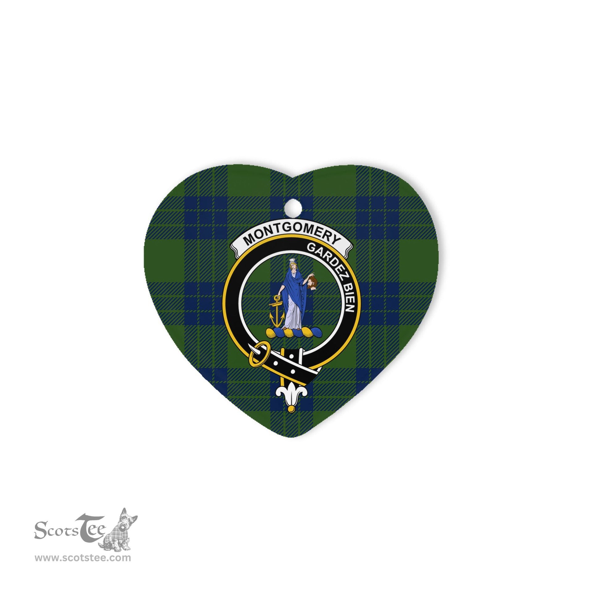 Montgomery Scottish Clan Plaid Ornament Gift. Christmas Tree Ornament Montgomery Clan Tartan Ornament Great Christmas Ornaments Gift Heart Ornament - Scotstee Shop