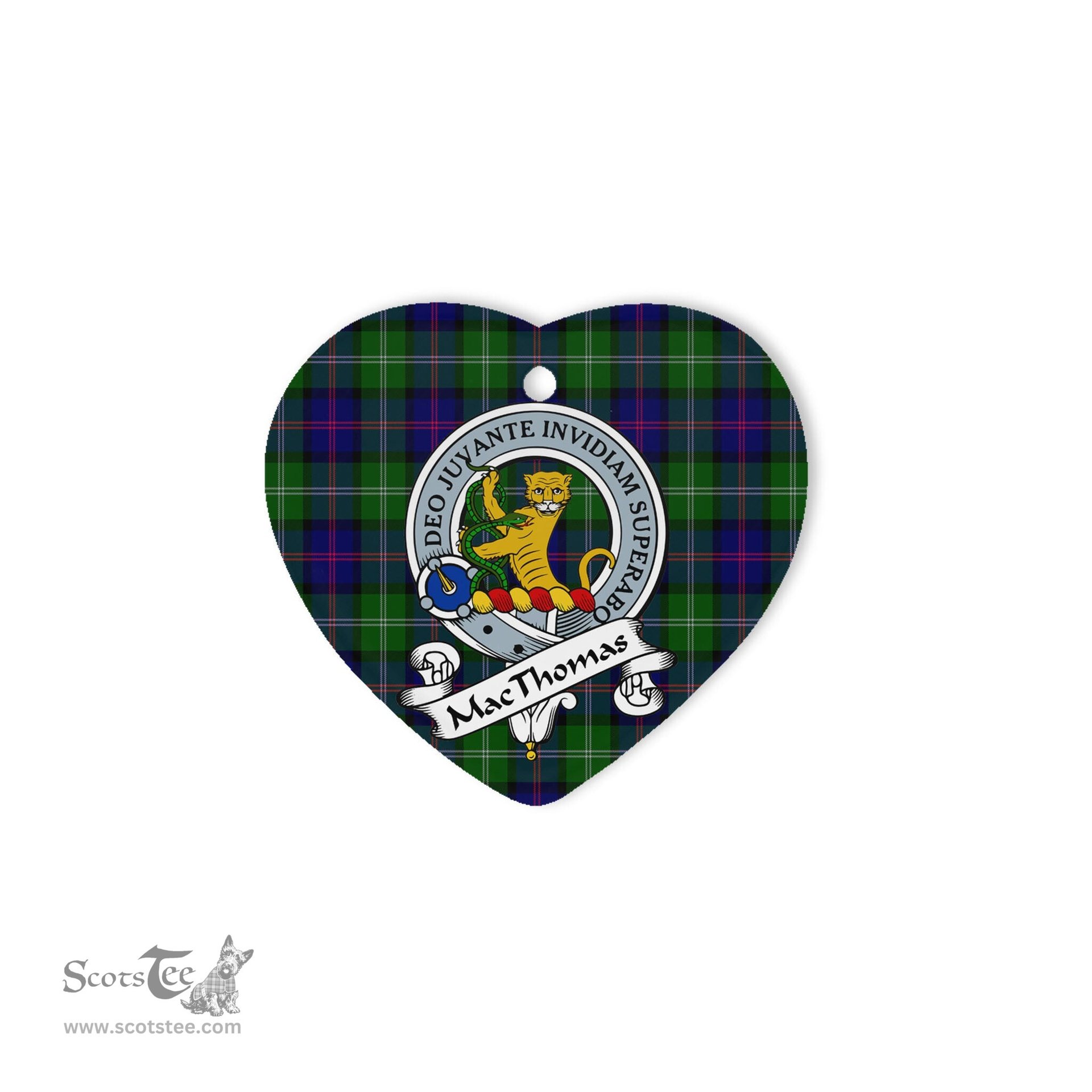 MacThomas Scottish Clan Badge Plaid Christmas Ornaments Gift Heart Ornament MacThomas Clan Tartan Ornaments, Plaid Ornament, christmas Ornament, plaid christmas ornament