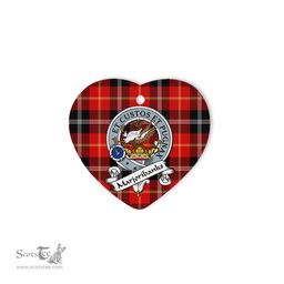 Marjoribanks Scottish Clan Badge Plaid Christmas Ornaments Gift Heart Ornament Marjoribanks Clan Tartan Ornaments, Plaid Ornament, christmas Ornament, plaid christmas ornament