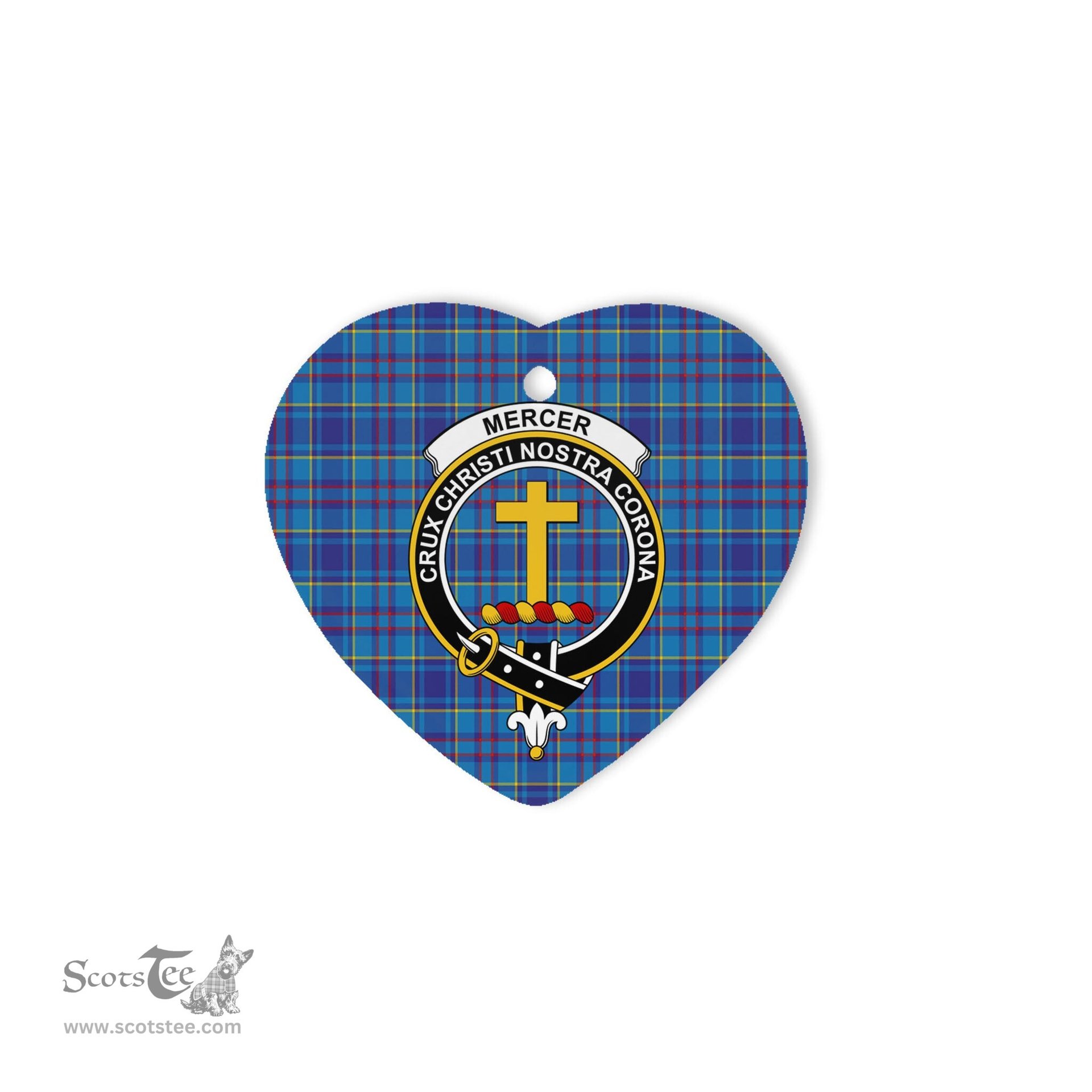 Mercer Scottish Clan Plaid Ornament Gift. Christmas Tree Ornament Mercer Christmas Ornament, Christmas Heart Ornament, Plaid Heart Ornament, Tartan Ornament, Tartan Heart Ornament