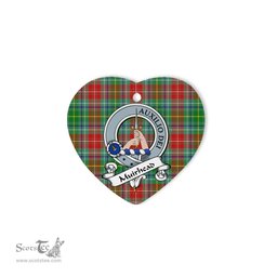 Muirhead Scottish Clan Badge Plaid Christmas Ornaments Gift Heart Ornament Muirhead Clan Tartan Ornaments, Plaid Ornament, christmas Ornament, plaid christmas ornament