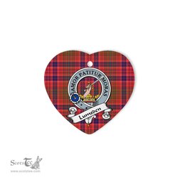 Lumsden Scottish Clan Badge Plaid Christmas Ornaments Gift Heart Ornament Lumsden Clan Tartan Ornaments, Plaid Ornament, christmas Ornament, plaid christmas ornament
