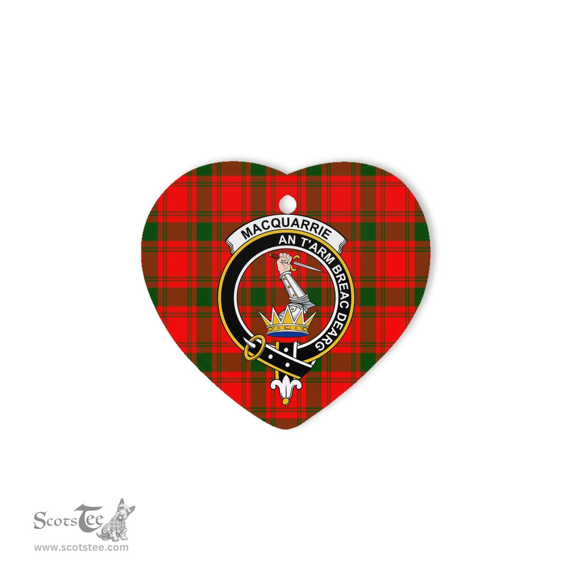 MacQuarrie Scottish Clan Plaid Ornament Gift. Christmas Tree Ornament MacQuarrie Clan Tartan Ornament Great Christmas Ornaments Gift Heart Ornament - Scotstee Shop