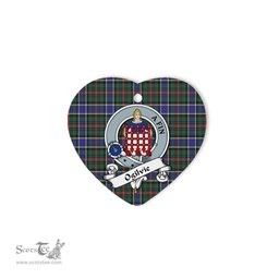 Ogilvie Scottish Clan Badge Plaid Christmas Ornaments Gift Heart Ornament Ogilvie Clan Tartan Ornaments, Plaid Ornament, christmas Ornament, plaid christmas ornament