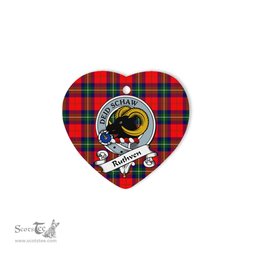 Ruthven Scottish Clan Badge Plaid Christmas Ornaments Gift Heart Ornament Ruthven Clan Tartan Ornaments, Plaid Ornament, christmas Ornament, plaid christmas ornament