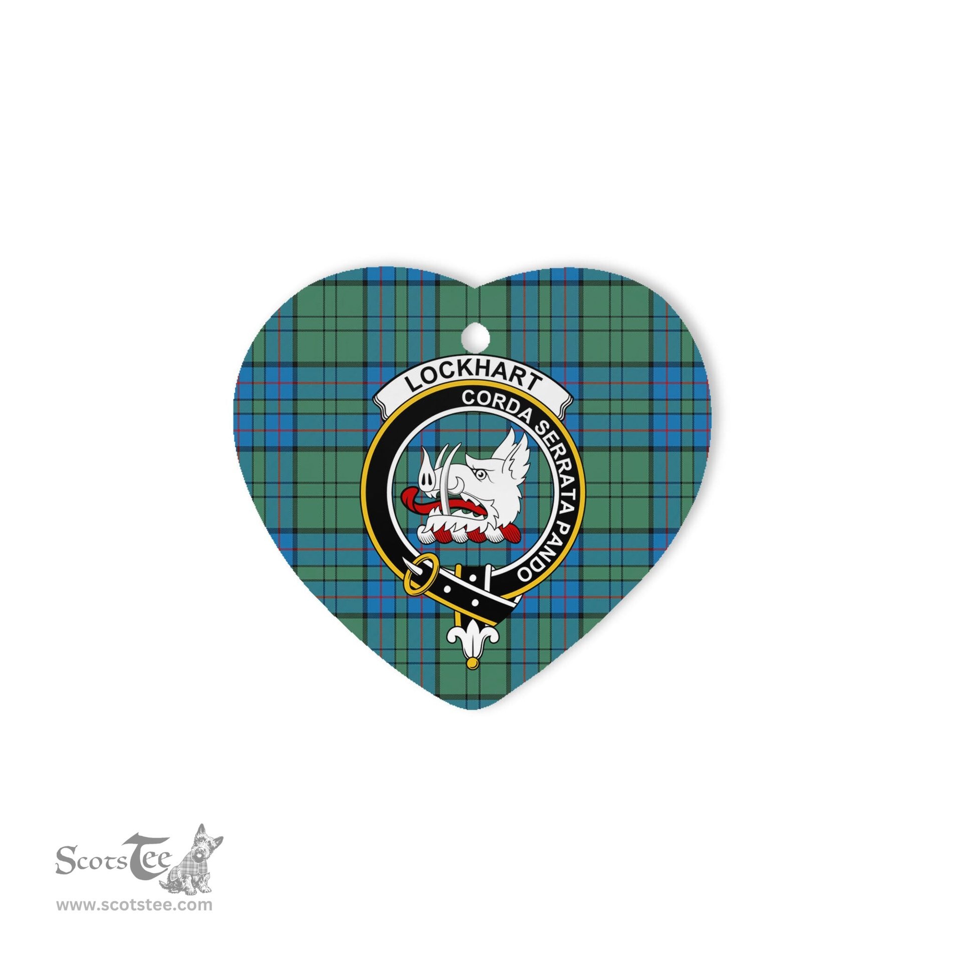 Lockhart Scottish Clan Plaid Ornament Gift. Christmas Tree Ornament Lockhart Clan Tartan Ornament Great Christmas Ornaments Gift Heart Ornament - Scotstee Shop