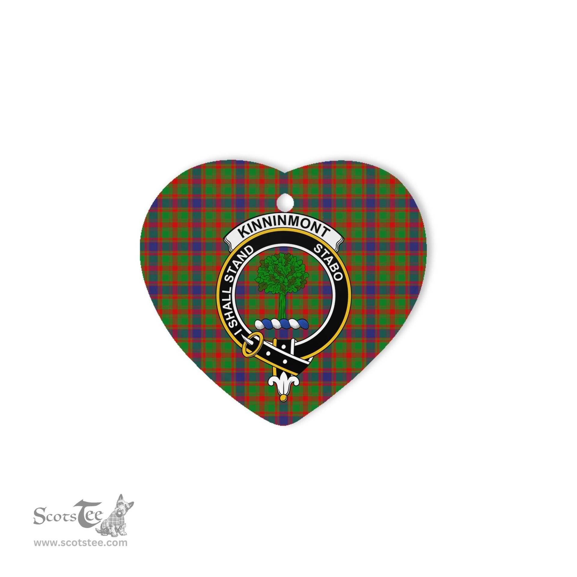 Kinninmont Scottish Clan Plaid Ornament Gift. Christmas Tree Ornament Kinninmont Clan Tartan Ornament Great Christmas Ornaments Gift Heart Ornament - Scotstee Shop