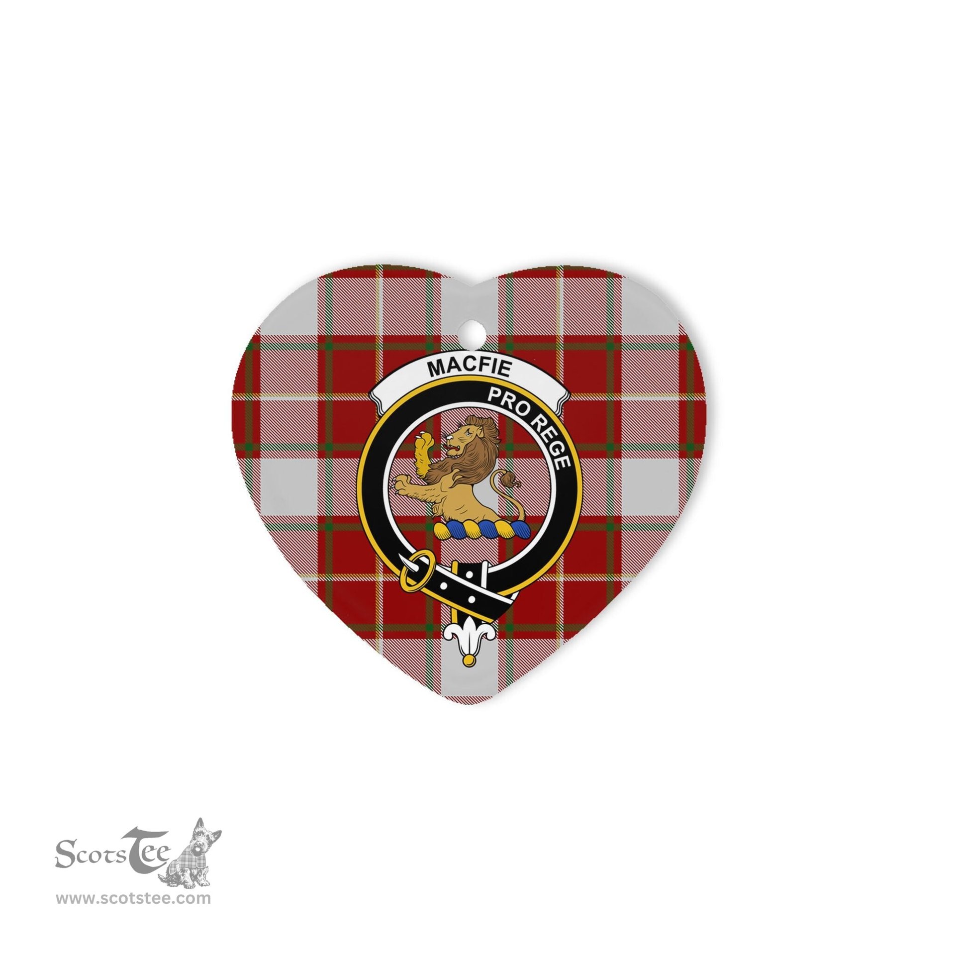 MacFie Scottish Clan Plaid Ornament Gift. Christmas Tree Ornament MacFie Christmas Ornament, Christmas Heart Ornament, Plaid Heart Ornament, Tartan Ornament, Tartan Heart Ornament