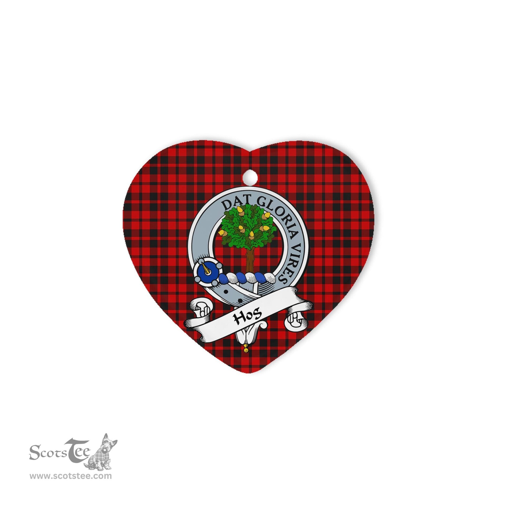 Hog Scottish Clan Badge Plaid Ornament Gift. Christmas Tree Ornament Hog Clan Tartan Ornament Great Christmas Ornaments Gift Heart Ornament