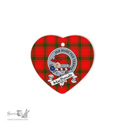 MacDonald of Sleat Scottish Clan Badge Plaid Ornament Gift. Christmas Tree Ornament MacDonald of Sleat Clan Tartan Ornament Great Christmas Ornaments Gift Heart Ornament