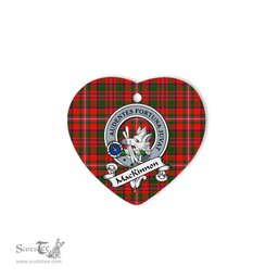 MacKinnon Scottish Clan Badge Plaid Christmas Ornaments Gift Heart Ornament MacKinnon Clan Tartan Ornaments, Plaid Ornament, christmas Ornament, plaid christmas ornament