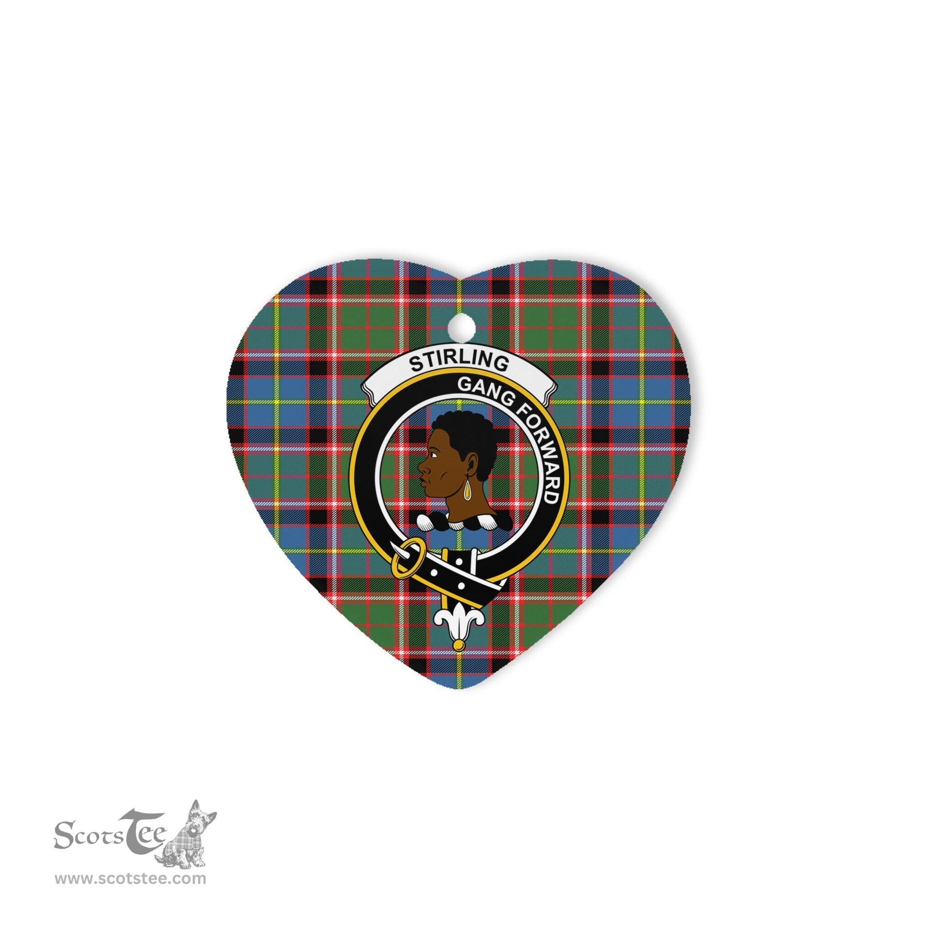 Stirling of Keir Scottish Clan Plaid Ornament Gift. Christmas Tree Ornament Stirling of Keir Christmas Ornament, Christmas Heart Ornament, Plaid Heart Ornament, Tartan Ornament, Tartan Heart Ornament