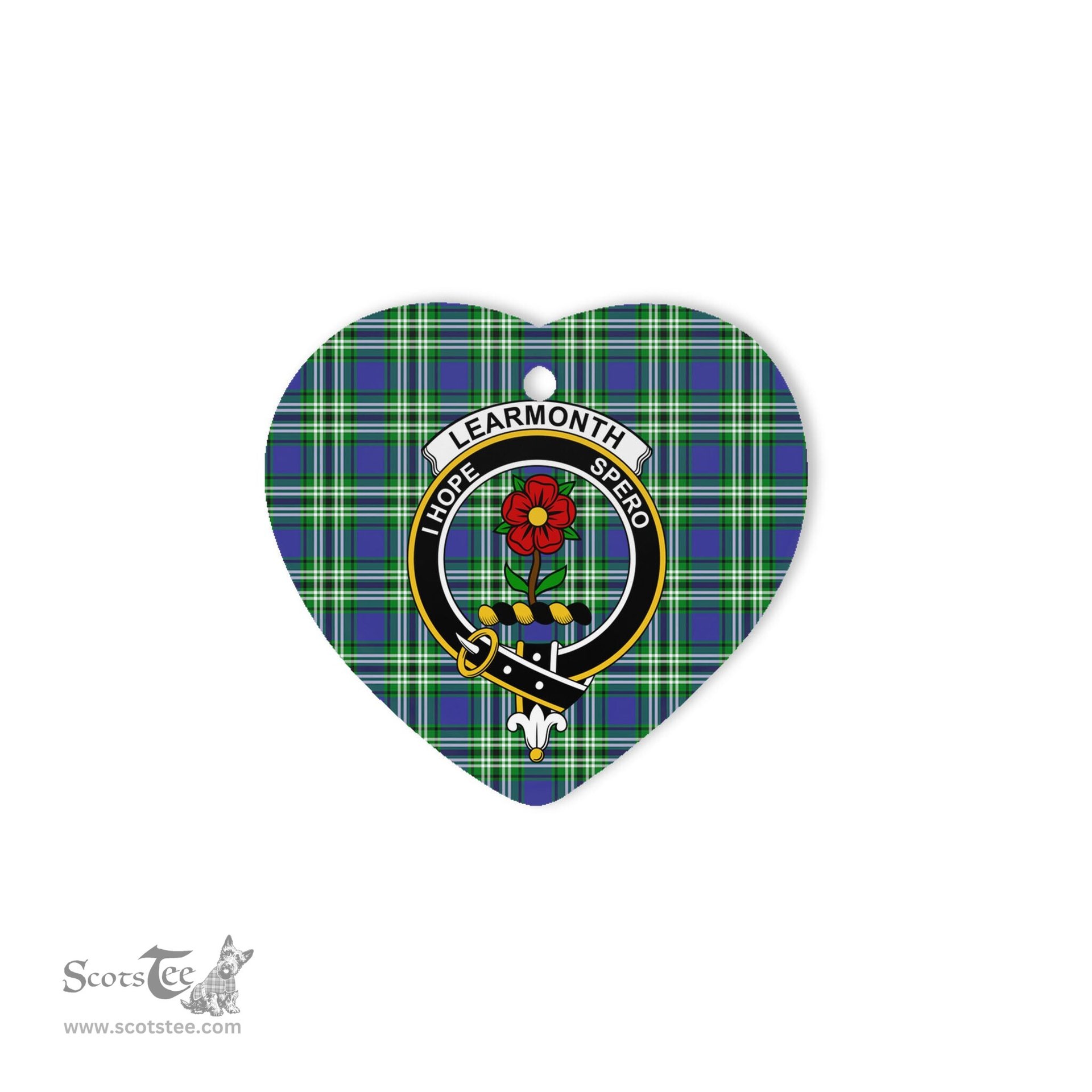 Learmonth Scottish Clan Plaid Ornament Gift. Christmas Tree Ornament Learmonth Clan Tartan Ornament Great Christmas Ornaments Gift Heart Ornament - Scotstee Shop