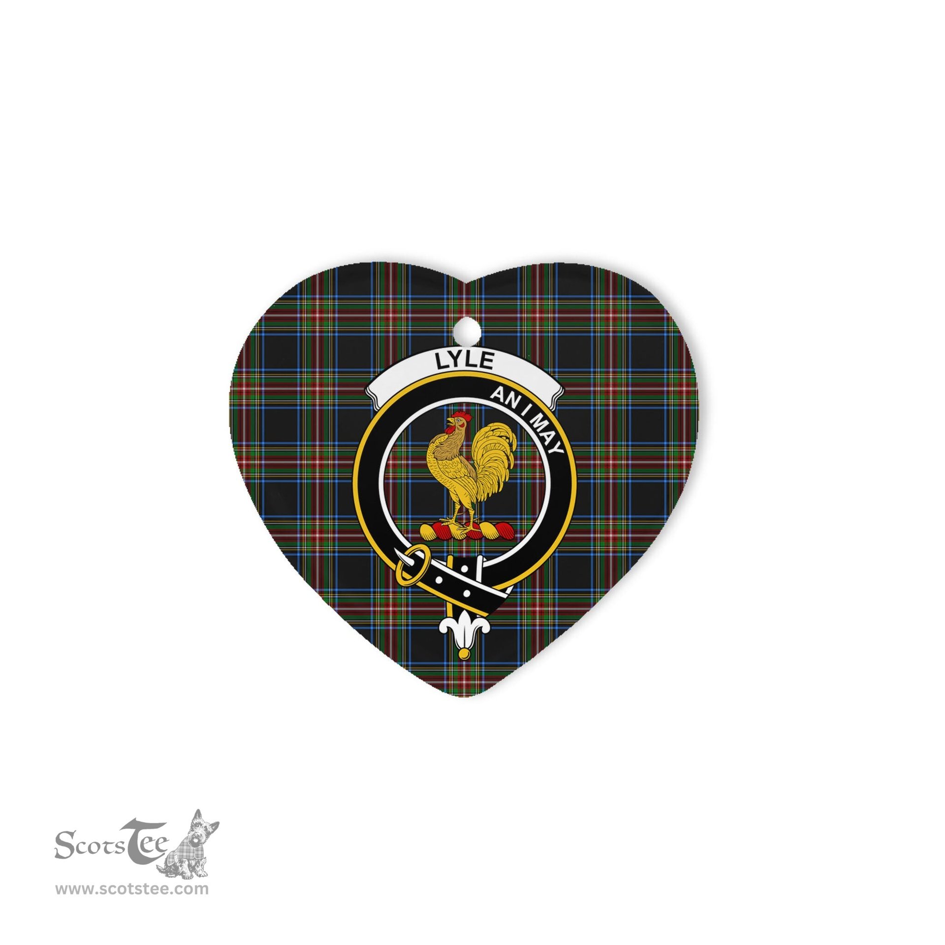 Lyle Scottish Clan Plaid Ornament Gift. Christmas Tree Ornament Lyle Christmas Ornament, Christmas Heart Ornament, Plaid Heart Ornament, Tartan Ornament, Tartan Heart Ornament