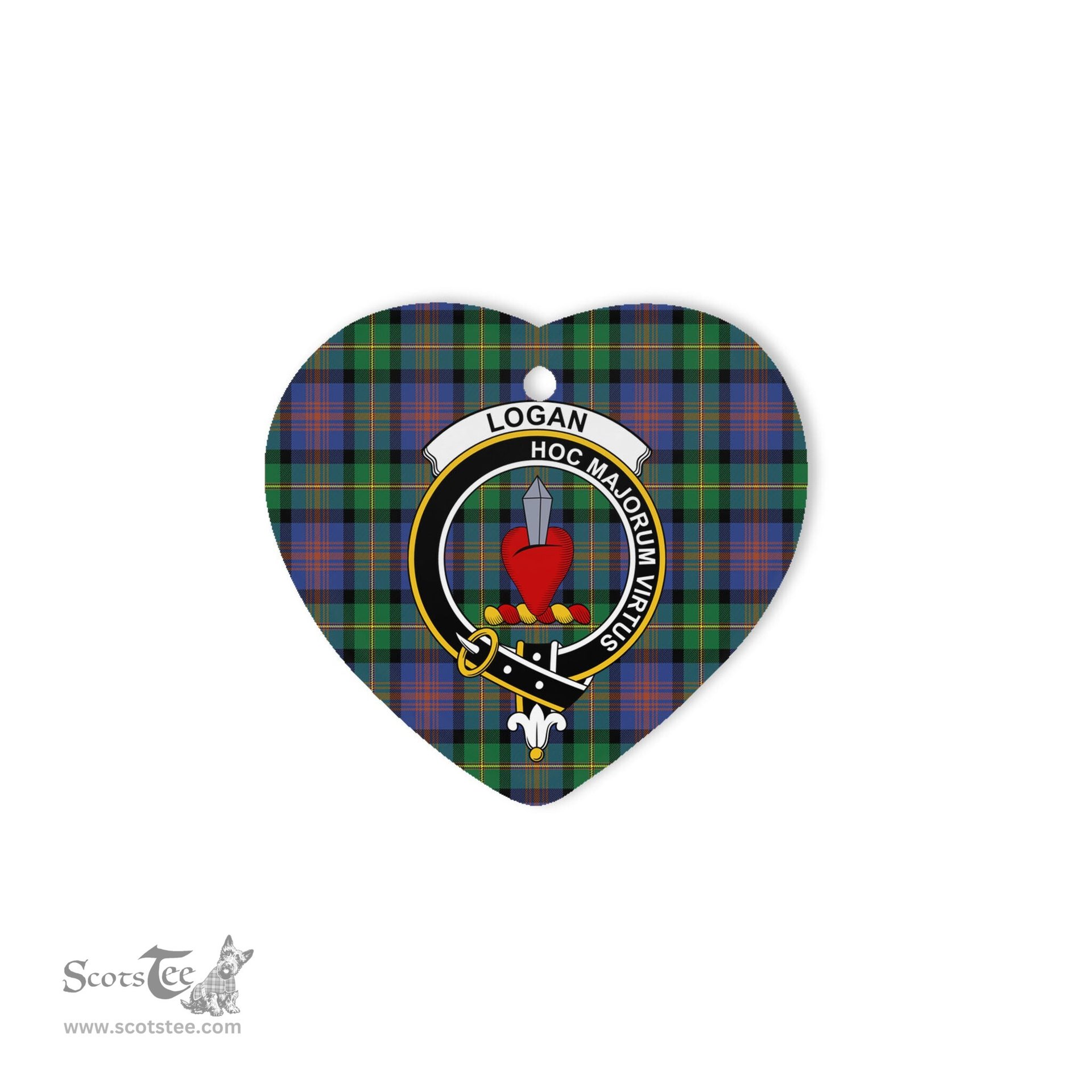 Logan Scottish Clan Plaid Ornament Gift. Christmas Tree Ornament Logan Christmas Ornament, Christmas Heart Ornament, Plaid Heart Ornament, Tartan Ornament, Tartan Heart Ornament