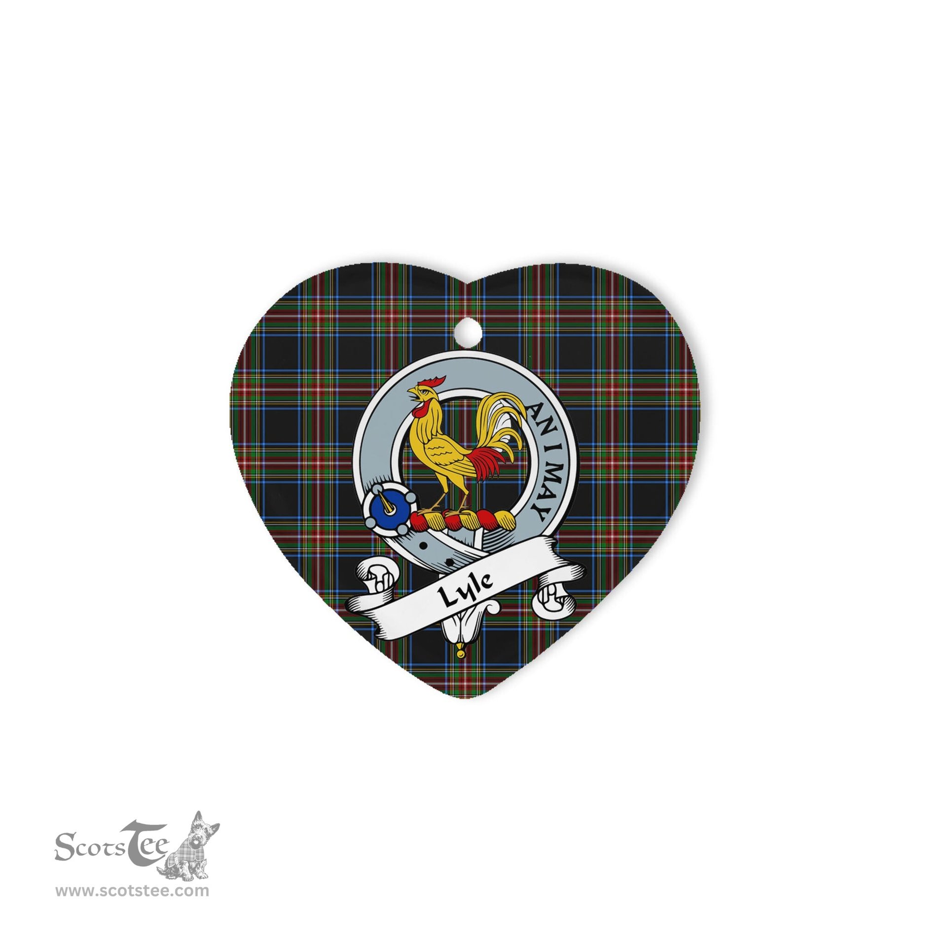 Lyle Scottish Clan Badge Plaid Ornament Gift. Christmas Tree Ornament Lyle Clan Tartan Ornament Great Christmas Ornaments Gift Heart Ornament