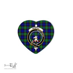 Sempill Scottish Clan Plaid Ornament Gift. Christmas Tree Ornament Sempill Christmas Ornament, Christmas Heart Ornament, Plaid Heart Ornament, Tartan Ornament, Tartan Heart Ornament