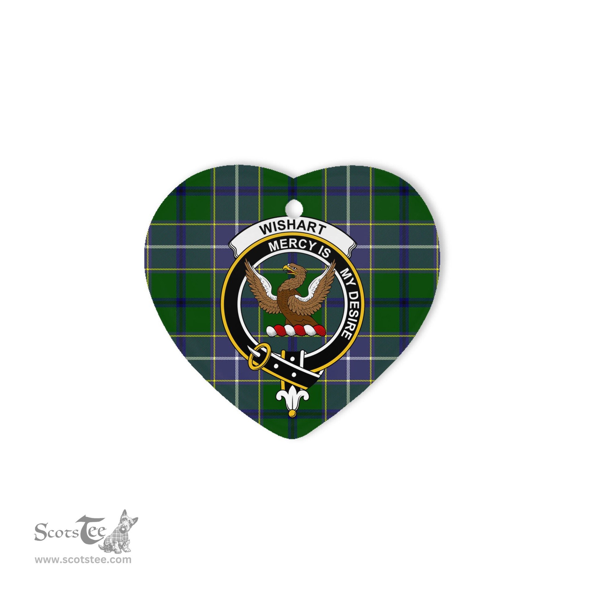 Wishart Scottish Clan Plaid Ornament Gift. Christmas Tree Ornament Wishart Christmas Ornament, Christmas Heart Ornament, Plaid Heart Ornament, Tartan Ornament, Tartan Heart Ornament