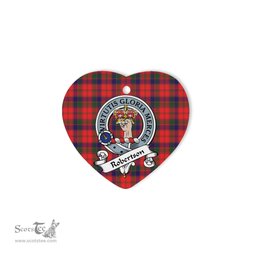 Robertson Scottish Clan Badge Plaid Christmas Ornaments Gift Heart Ornament Robertson Clan Tartan Ornaments, Plaid Ornament, christmas Ornament, plaid christmas ornament