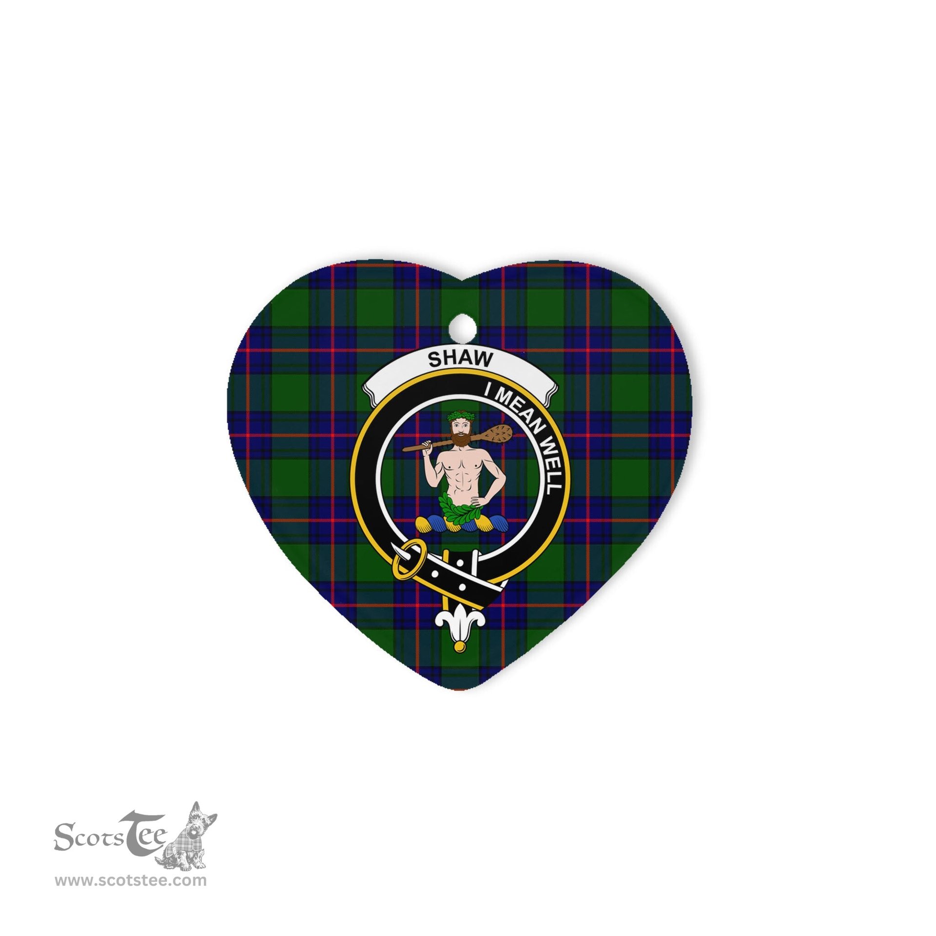Shaw Of Sauchie Scottish Clan Plaid Ornament Gift. Christmas Tree Ornament Shaw Of Sauchie Clan Tartan Ornament Great Christmas Ornaments Gift Heart Ornament - Scotstee Shop