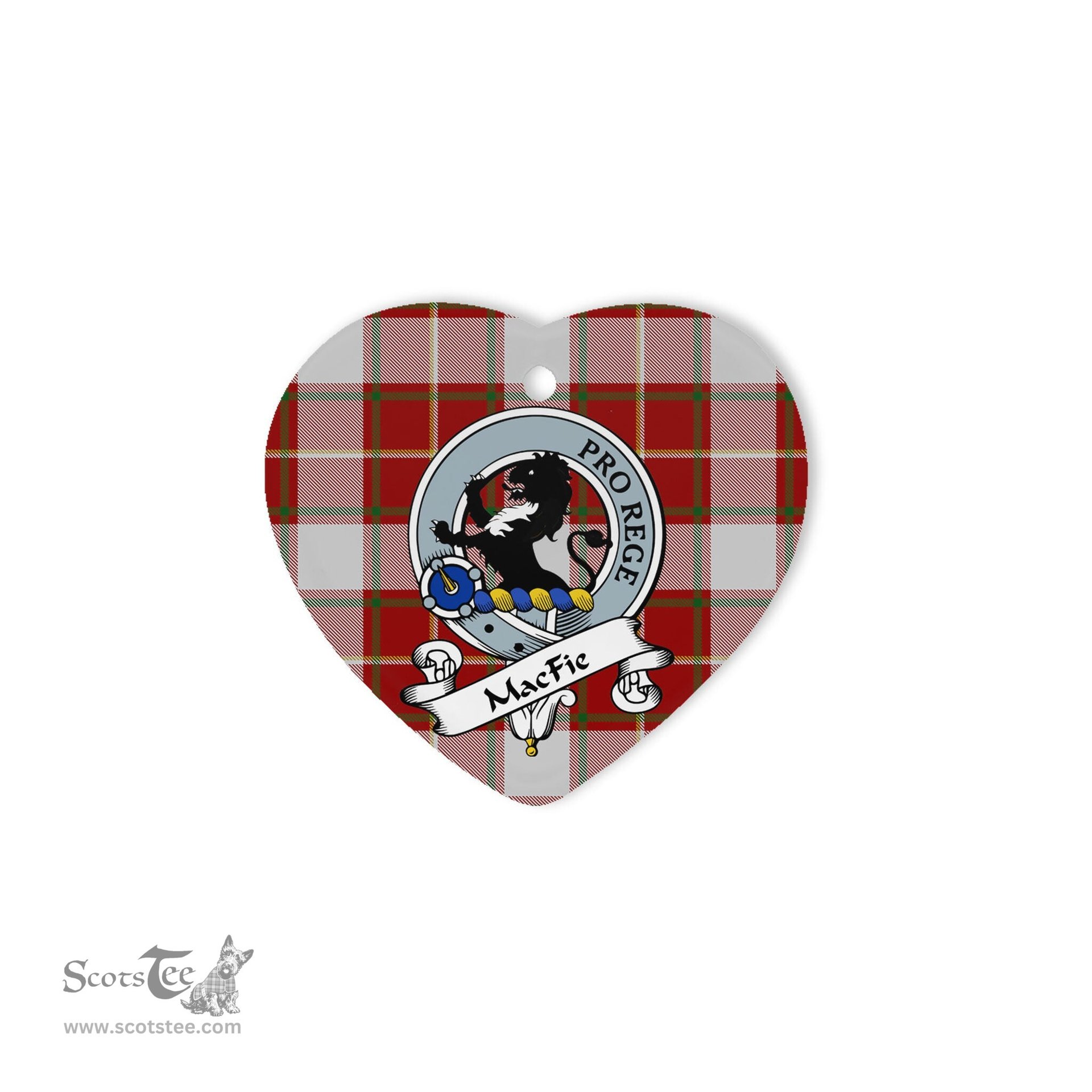 MacFie Scottish Clan Badge Plaid Ornament Gift. Christmas Tree Ornament MacFie Clan Tartan Ornament Great Christmas Ornaments Gift Heart Ornament