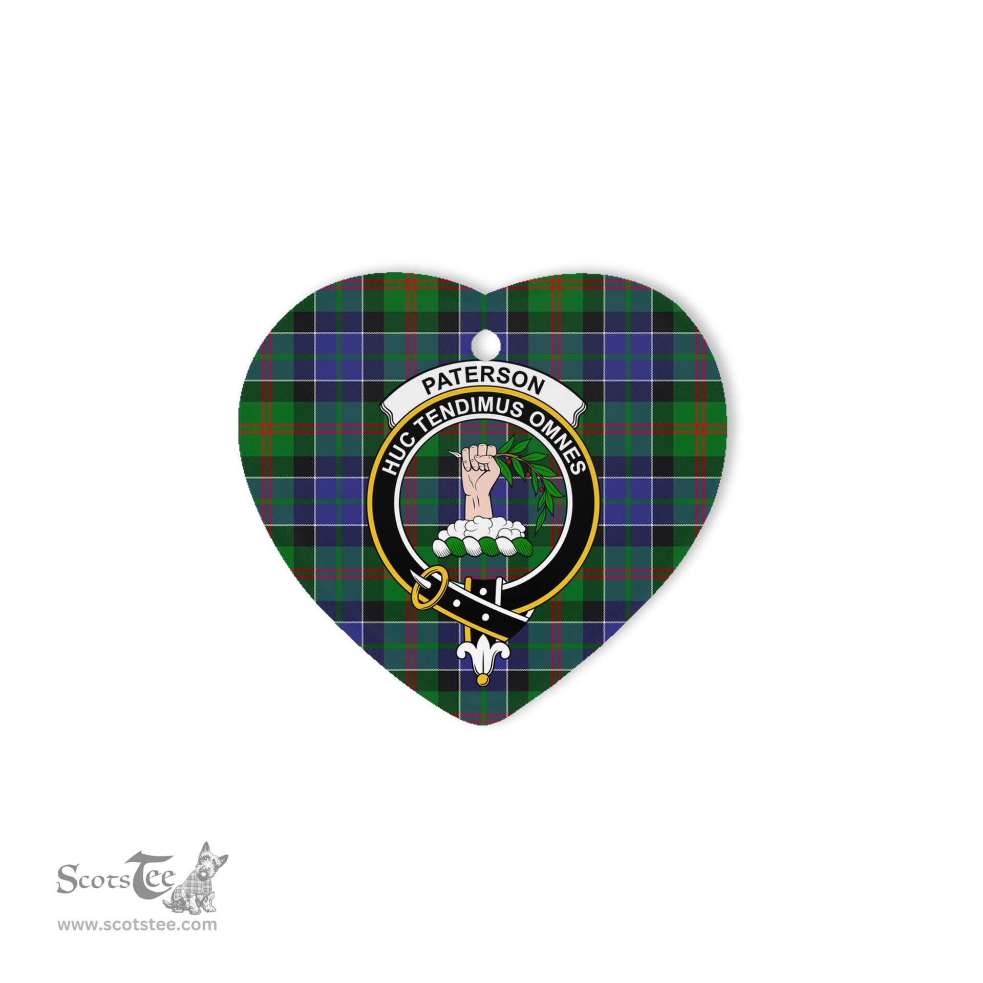Paterson Scottish Clan Plaid Ornament Gift. Christmas Tree Ornament Paterson Clan Tartan Ornament Great Christmas Ornaments Gift Heart Ornament - Scotstee Shop