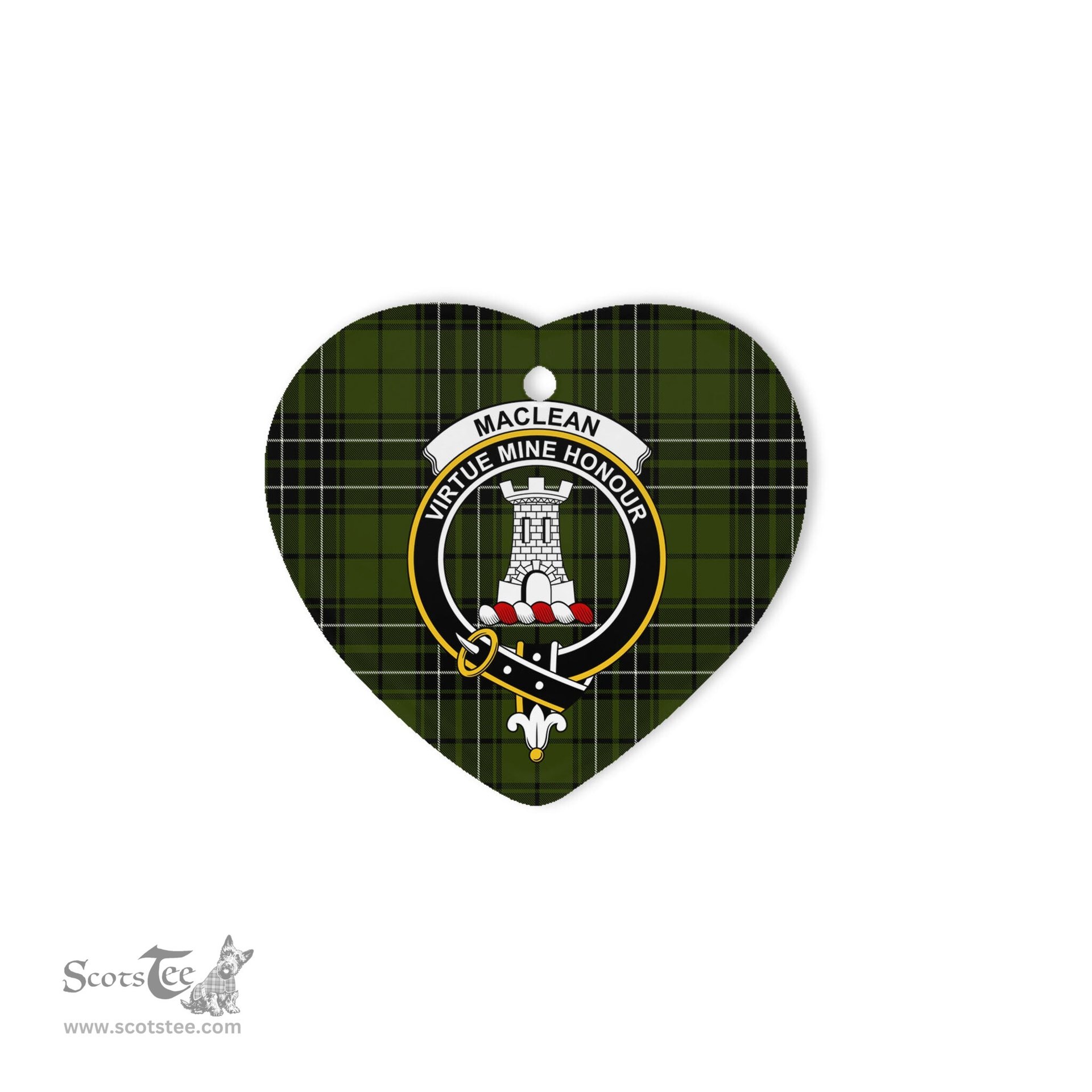 MacLean Scottish Clan Plaid Ornament Gift. Christmas Tree Ornament MacLean Christmas Ornament, Christmas Heart Ornament, Plaid Heart Ornament, Tartan Ornament, Tartan Heart Ornament