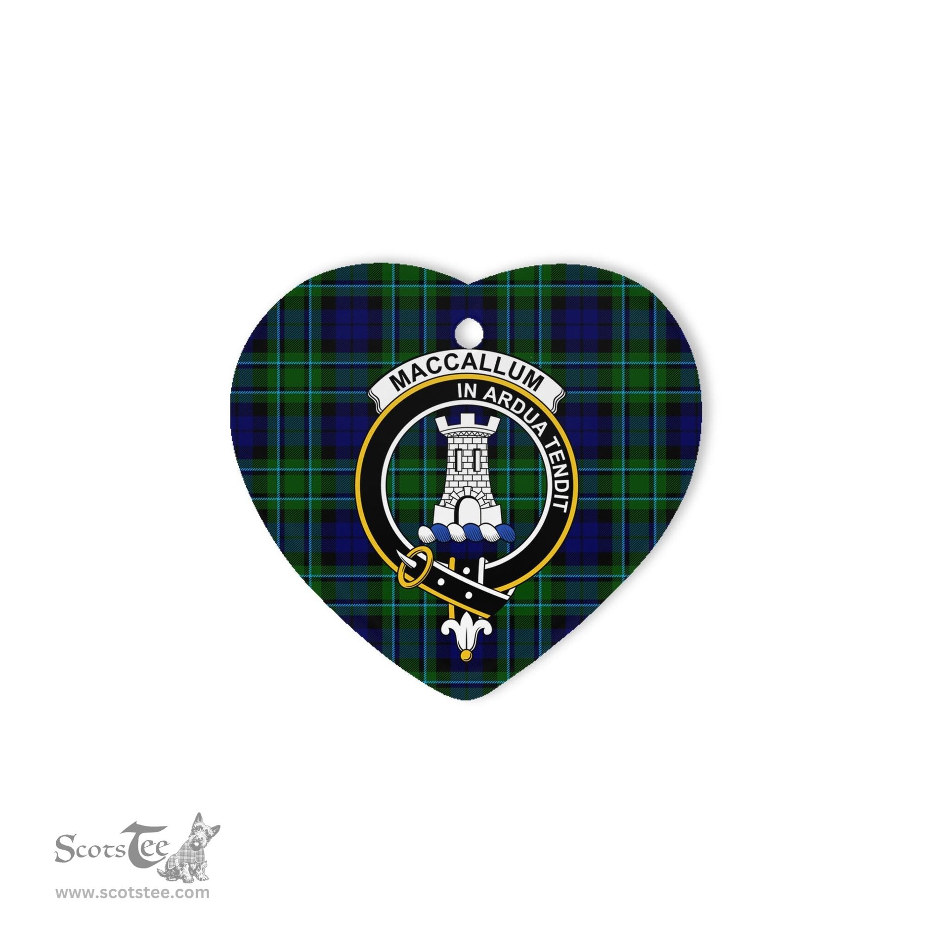 MacCallum Scottish Clan Plaid Ornament Gift. Christmas Tree Ornament MacCallum Christmas Ornament, Christmas Heart Ornament, Plaid Heart Ornament, Tartan Ornament, Tartan Heart Ornament