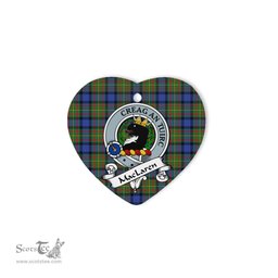 MacLaren Scottish Clan Badge Plaid Christmas Ornaments Gift Heart Ornament MacLaren Clan Tartan Ornaments, Plaid Ornament, christmas Ornament, plaid christmas ornament