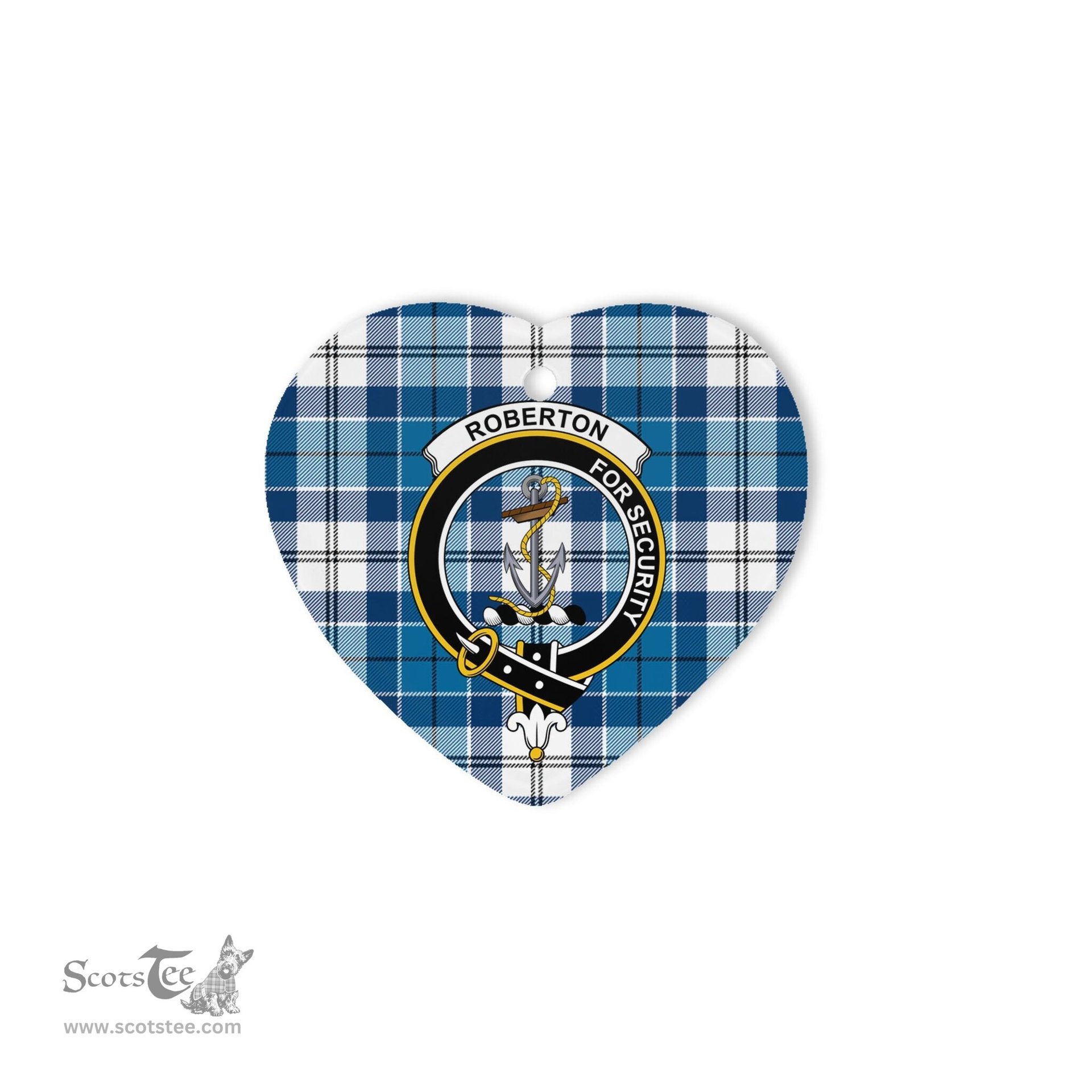 Roberton Scottish Clan Plaid Ornament Gift. Christmas Tree Ornament Roberton Clan Tartan Ornament Great Christmas Ornaments Gift Heart Ornament - Scotstee Shop
