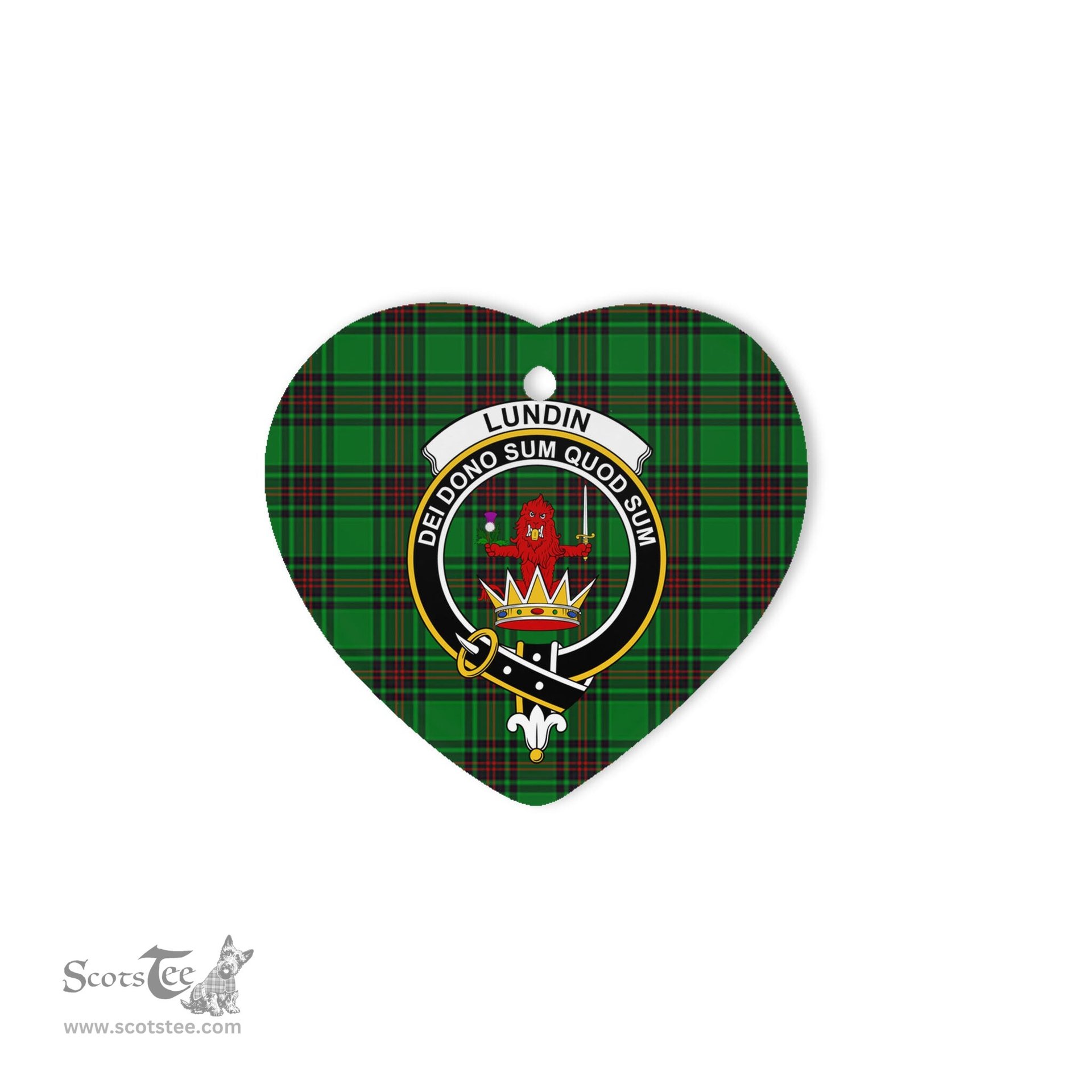 Lundin Scottish Clan Plaid Ornament Gift. Christmas Tree Ornament Lundin Christmas Ornament, Christmas Heart Ornament, Plaid Heart Ornament, Tartan Ornament, Tartan Heart Ornament