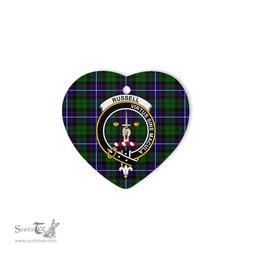 Russell Scottish Clan Plaid Ornament Gift. Christmas Tree Ornament Russell Christmas Ornament, Christmas Heart Ornament, Plaid Heart Ornament, Tartan Ornament, Tartan Heart Ornament