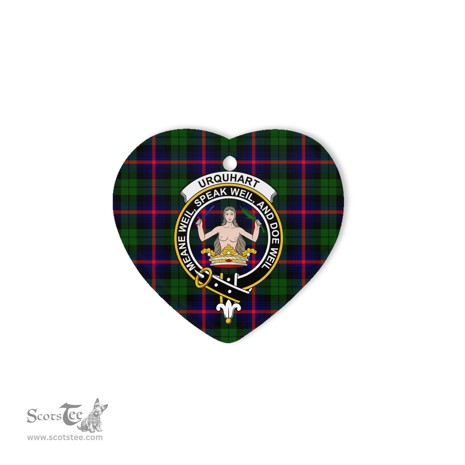Scotstee Shop - Urquhart Scottish Clan Plaid Ornament Gift. Christmas Tree Ornament Urquhart Clan Tartan Ornament Great Christmas Ornaments Gift Heart Ornament