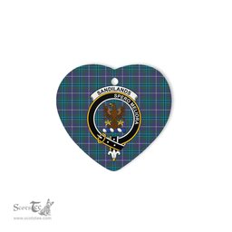 Sandilands Scottish Clan Plaid Ornament Gift. Christmas Tree Ornament Sandilands Clan Tartan Ornament Great Christmas Ornaments Gift Heart Ornament - Scotstee Shop