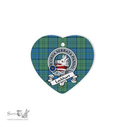 Lockhart Scottish Clan Badge Plaid Christmas Ornaments Gift Heart Ornament Lockhart Clan Tartan Ornaments, Plaid Ornament, christmas Ornament, plaid christmas ornament