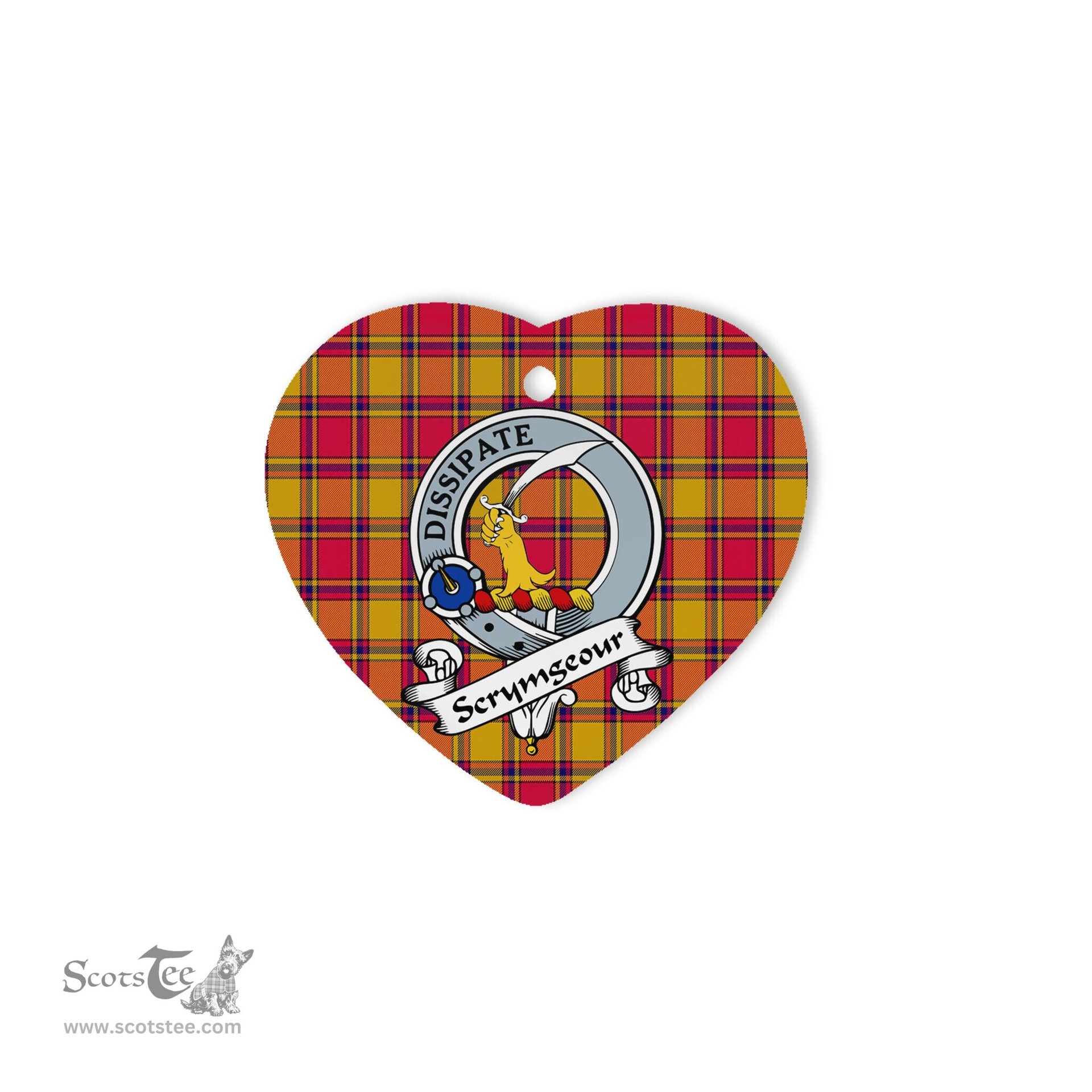 Scrymgeour Scottish Clan Badge Plaid Christmas Ornaments Gift Heart Ornament Scrymgeour Clan Tartan Ornaments, Plaid Ornament, christmas Ornament, plaid christmas ornament