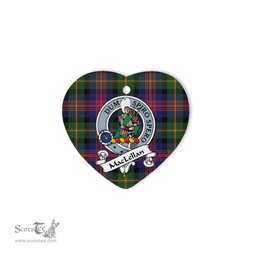 MacLennan Scottish Clan Badge Plaid Christmas Ornaments Gift Heart Ornament MacLennan Clan Tartan Ornaments, Plaid Ornament, christmas Ornament, plaid christmas ornament